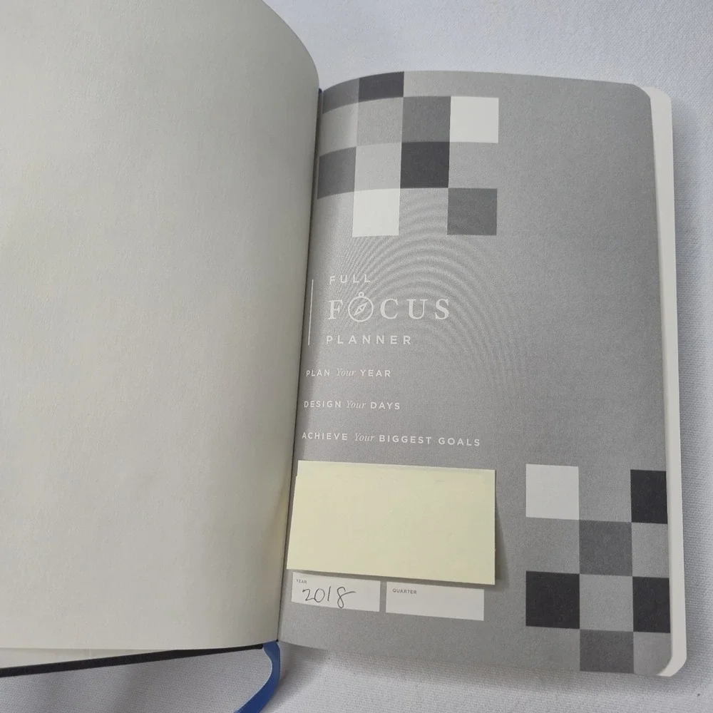 FULL FOCUS PLANNER Michael Hyatt Linen Hardcover Journal Black NEW + Bonus READ!